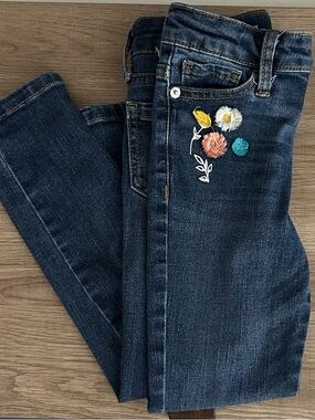 Cat & Jack Embroidered Flower Jeans
